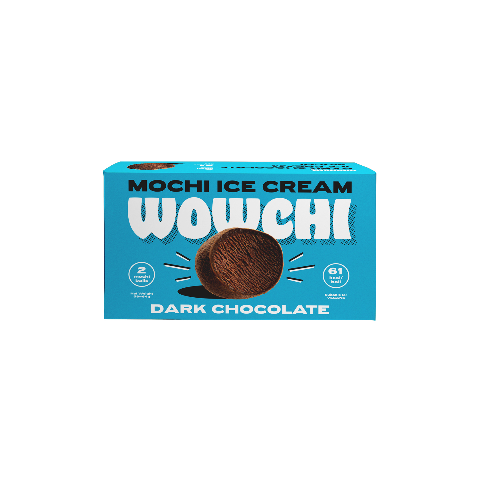 Mochi Ice Cream Dark Chocolate, Vegan (2pcs) 64gr