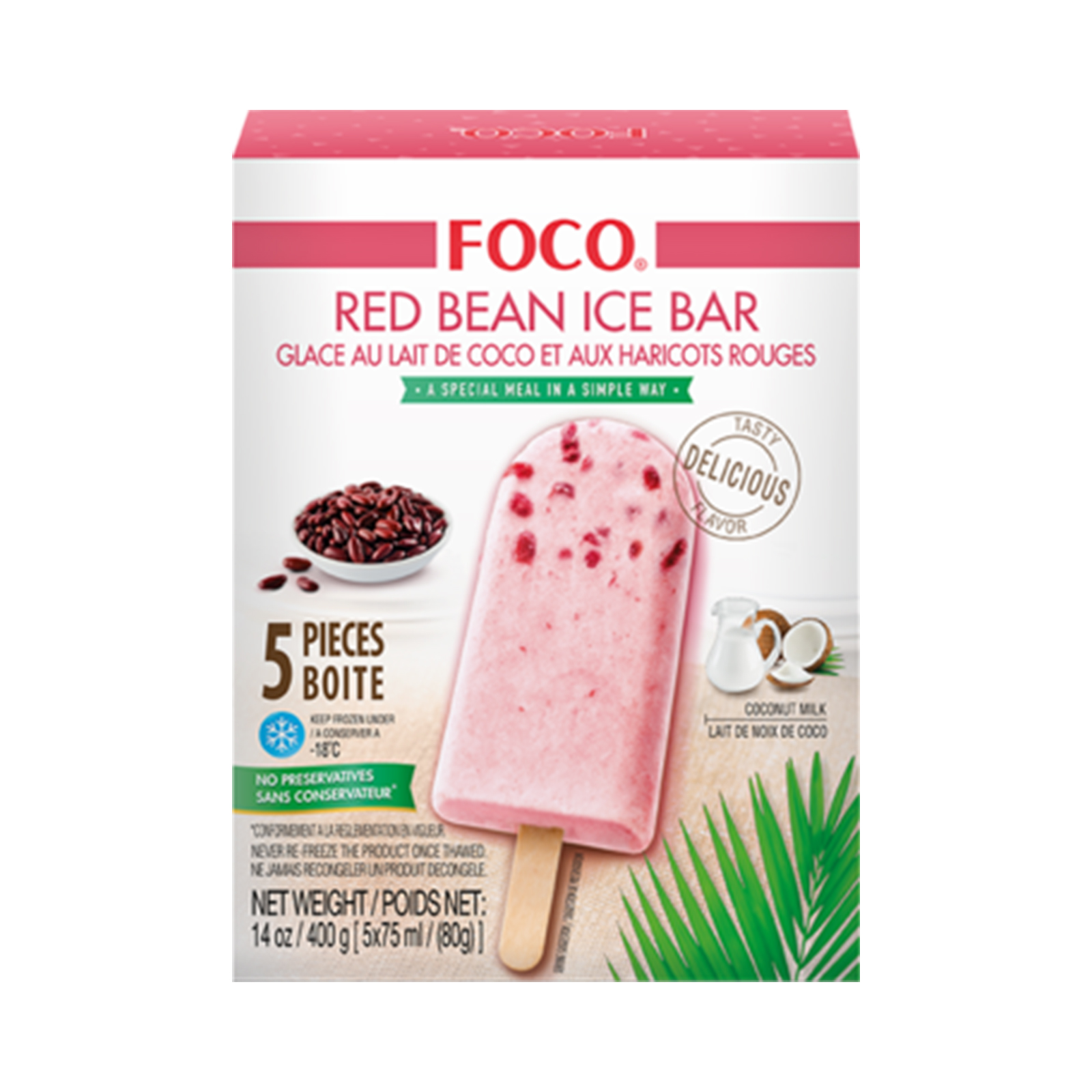 Red Bean Ice Cream Bar 400gr