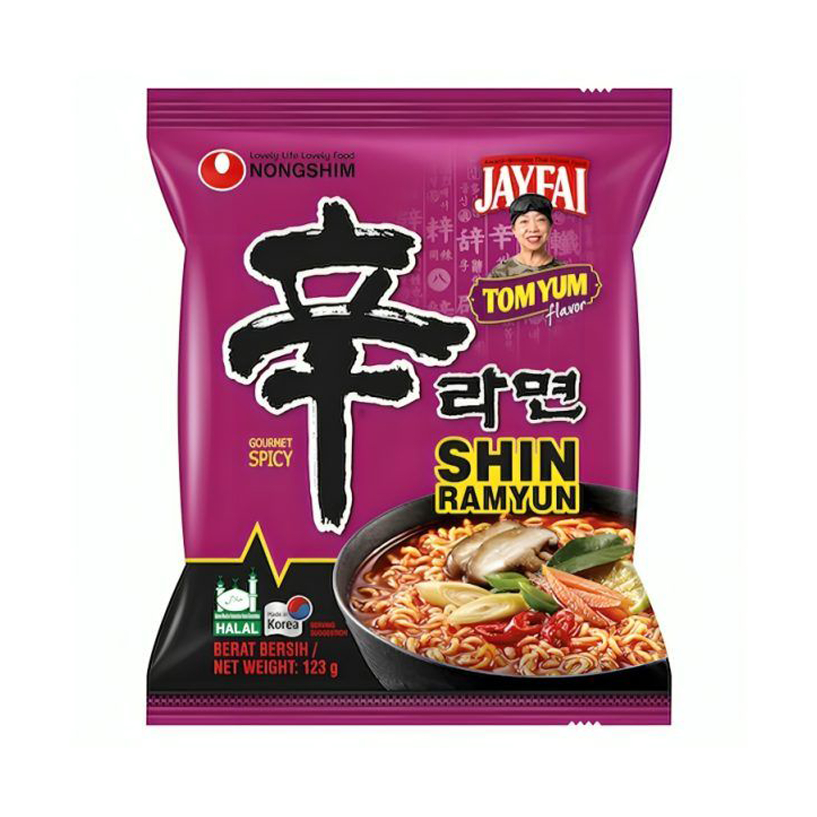 Shin Ramyun Tom Yum Instant Noodle Spicy  123gr