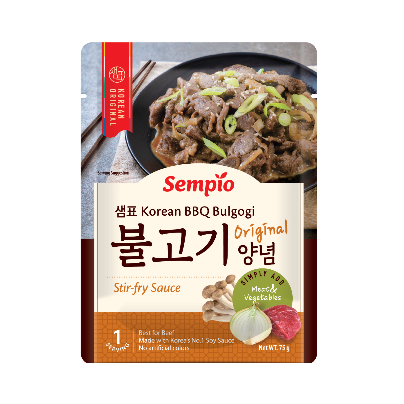 Stir-fry Sauce Korean Bbq Bulgogi, Original 75gr