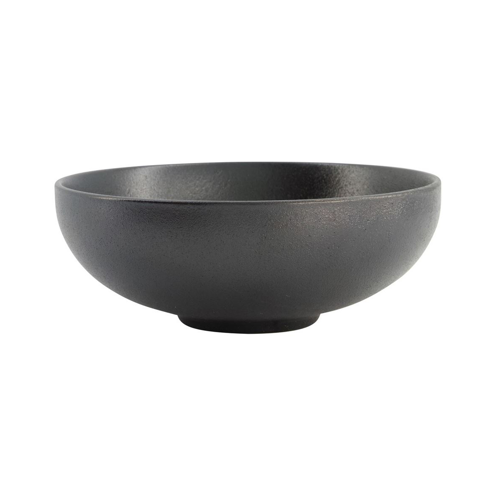 Yuzu Black Round Bowl 16x5.9cm 630ml 1pc