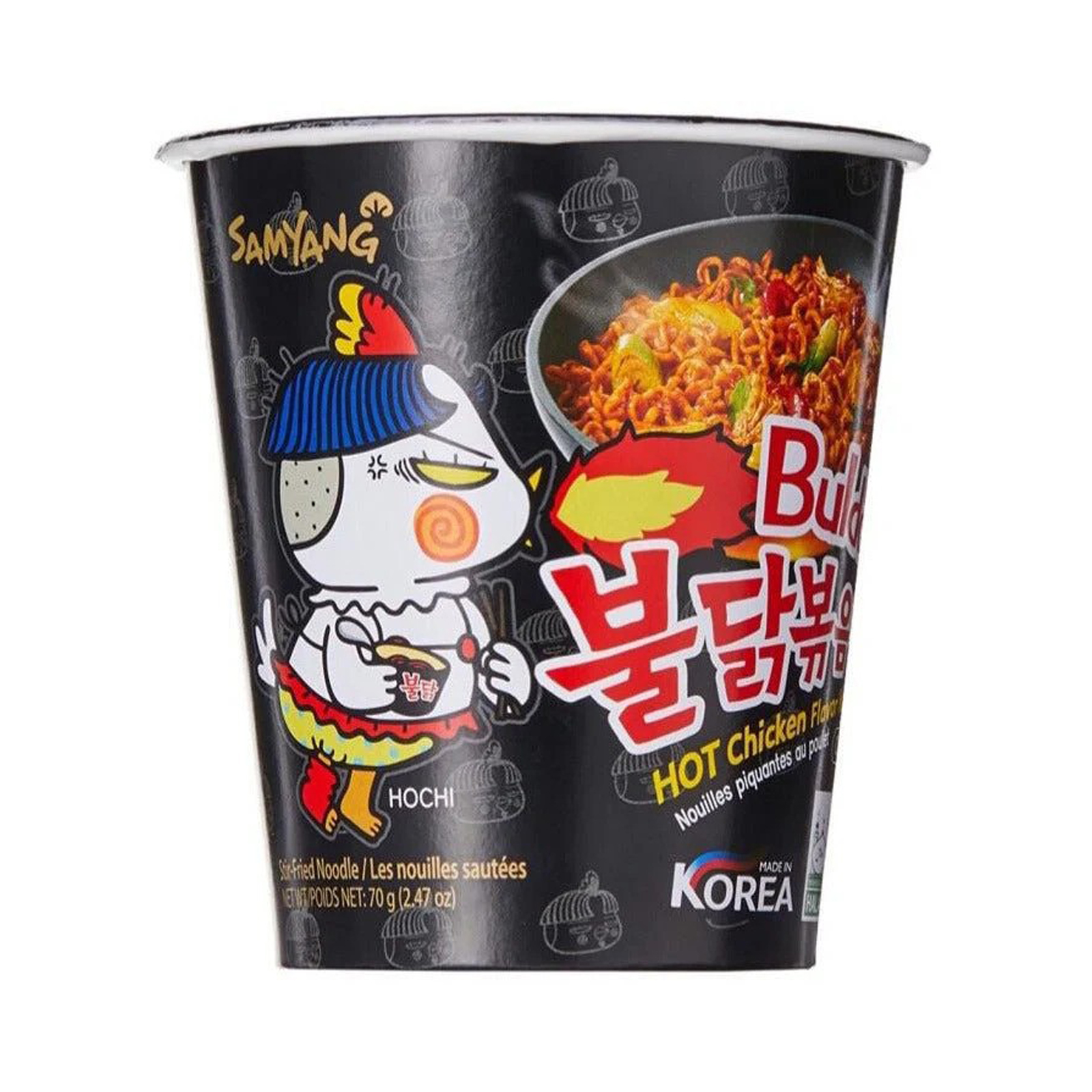 Buldak Hot Chicken Instant Noodle Spicy Ramen Original Cup  70gr