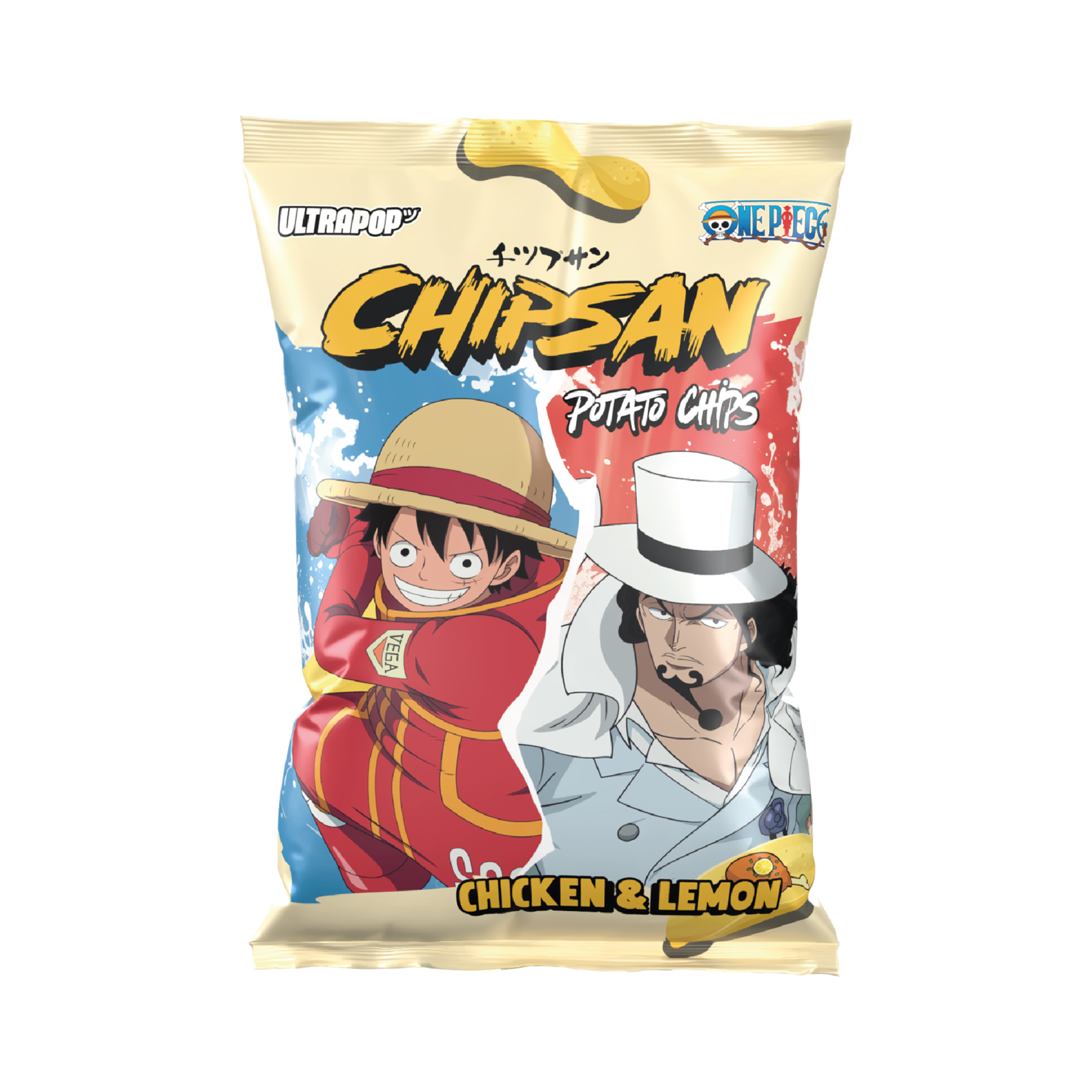 Potato Chips Chipsan Chicken & Lemon Luffy Vs Lucci One Piece  110gr