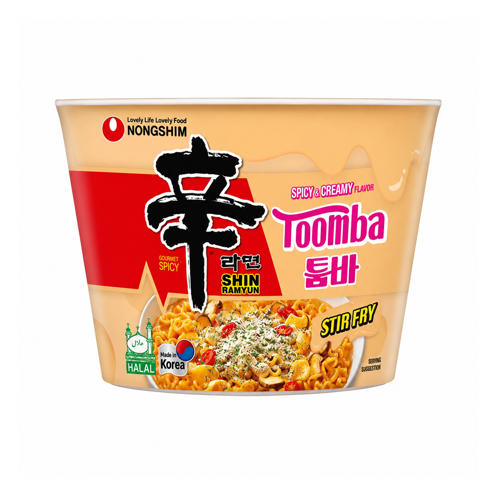 Toomba Instant Noodle Spicy & Creamy Flavour Shin Ramyun Cup  113gr