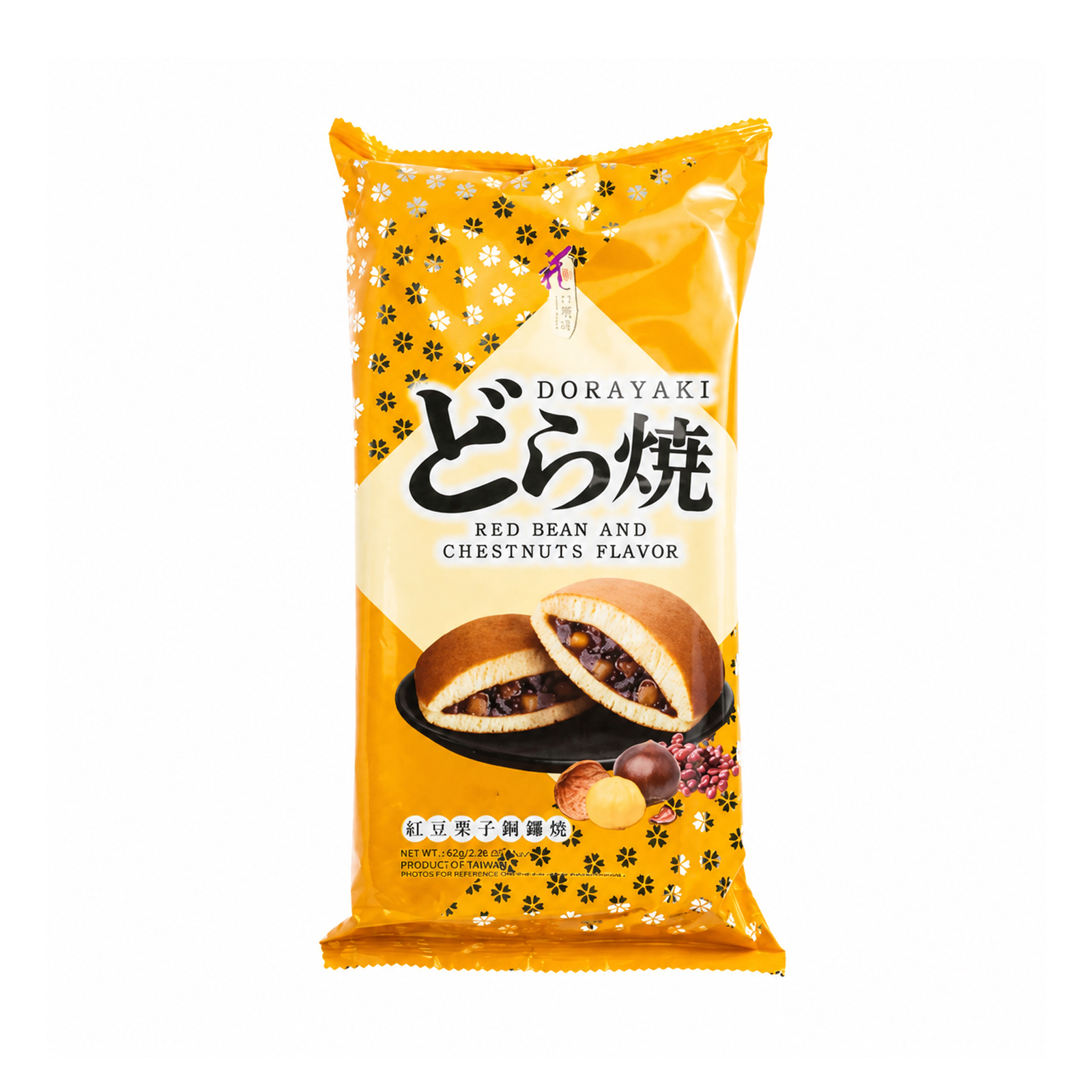 Dorayaki Cake Red Bean & Chestnuts Flavour 3 Pcs 165gr