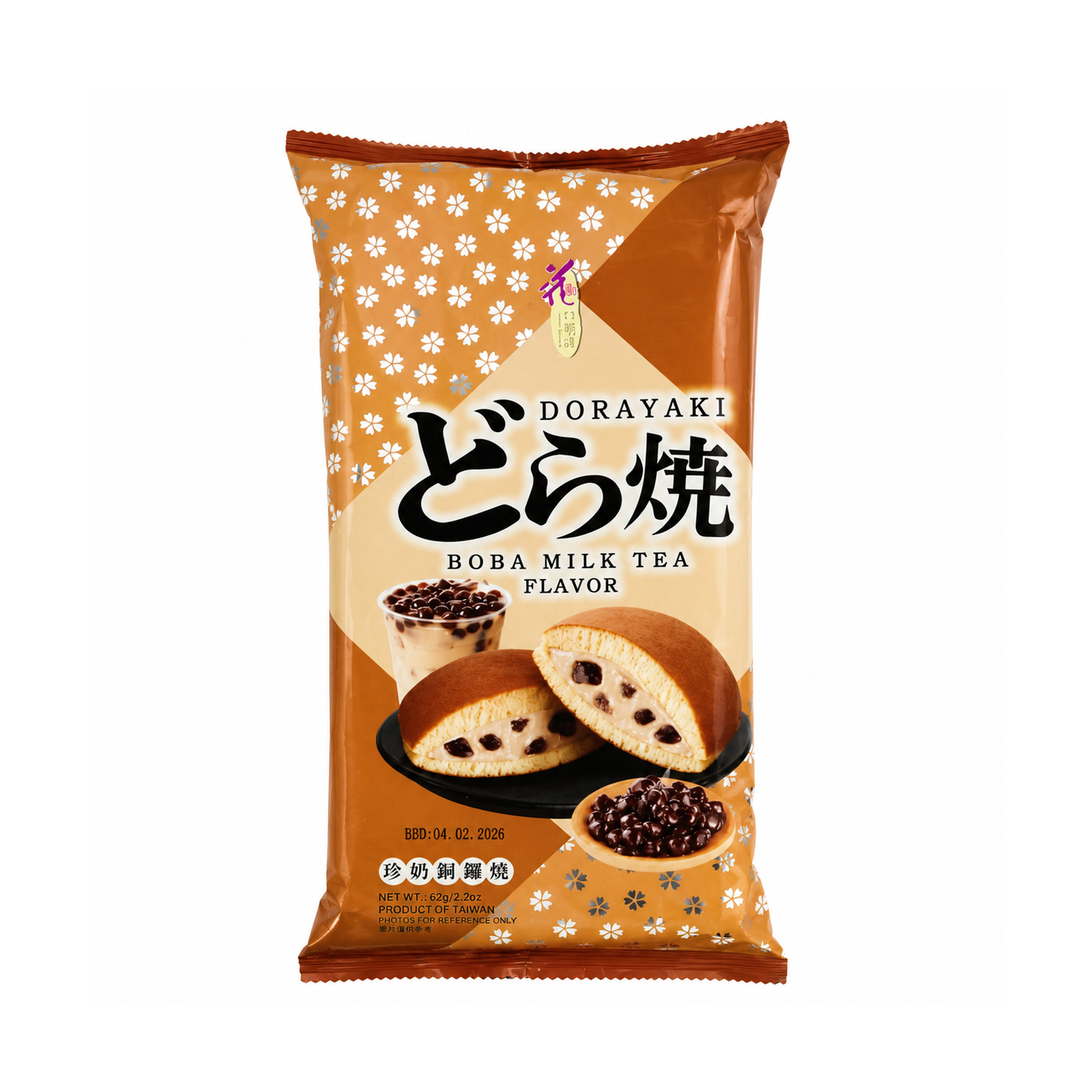 Dorayaki Cake Boba Milk Tea Flavour 3 Pcs 165gr