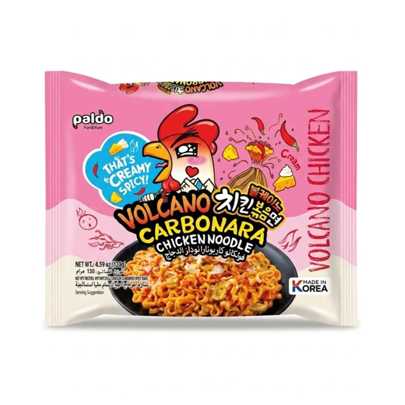 Carbonara Chicken Instant Noodle Volcano  130gr