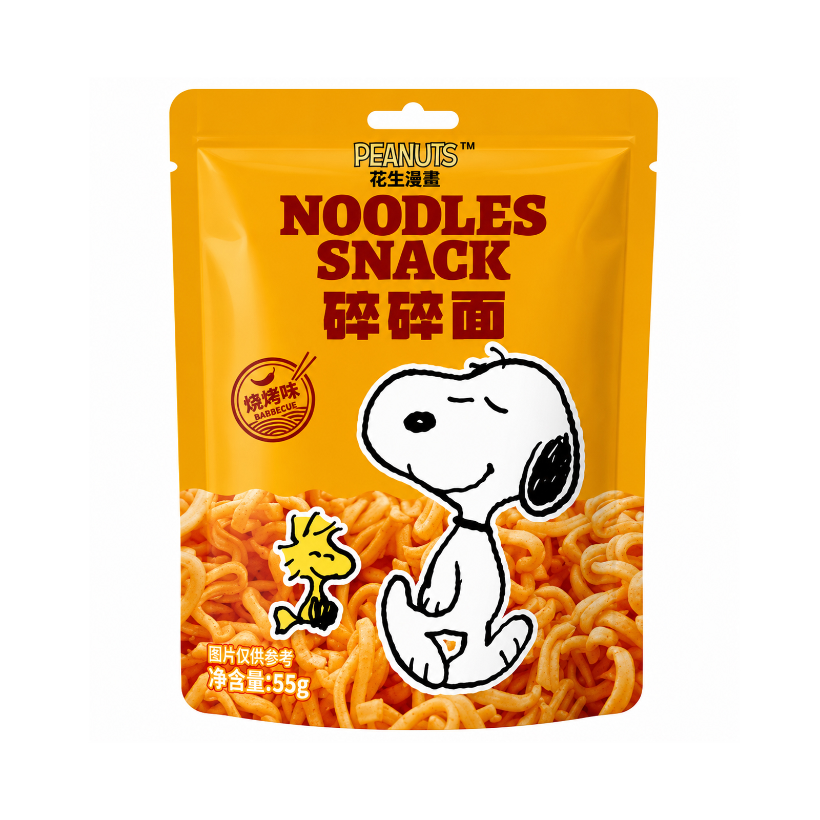 Snack Crushed Noodles Bbq Flavor Snoopy  55gr
