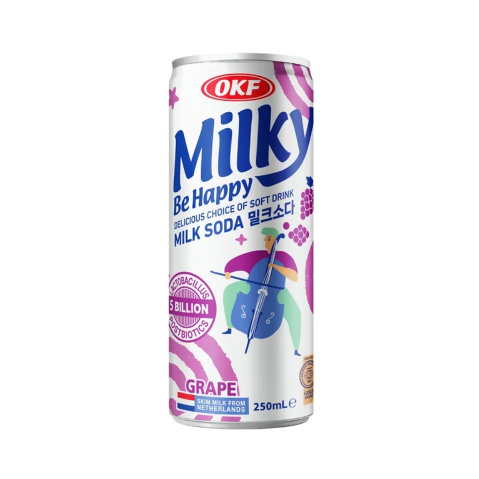 Sparkling Drink Milky Grape Milk Flavor  250gr/250ml
