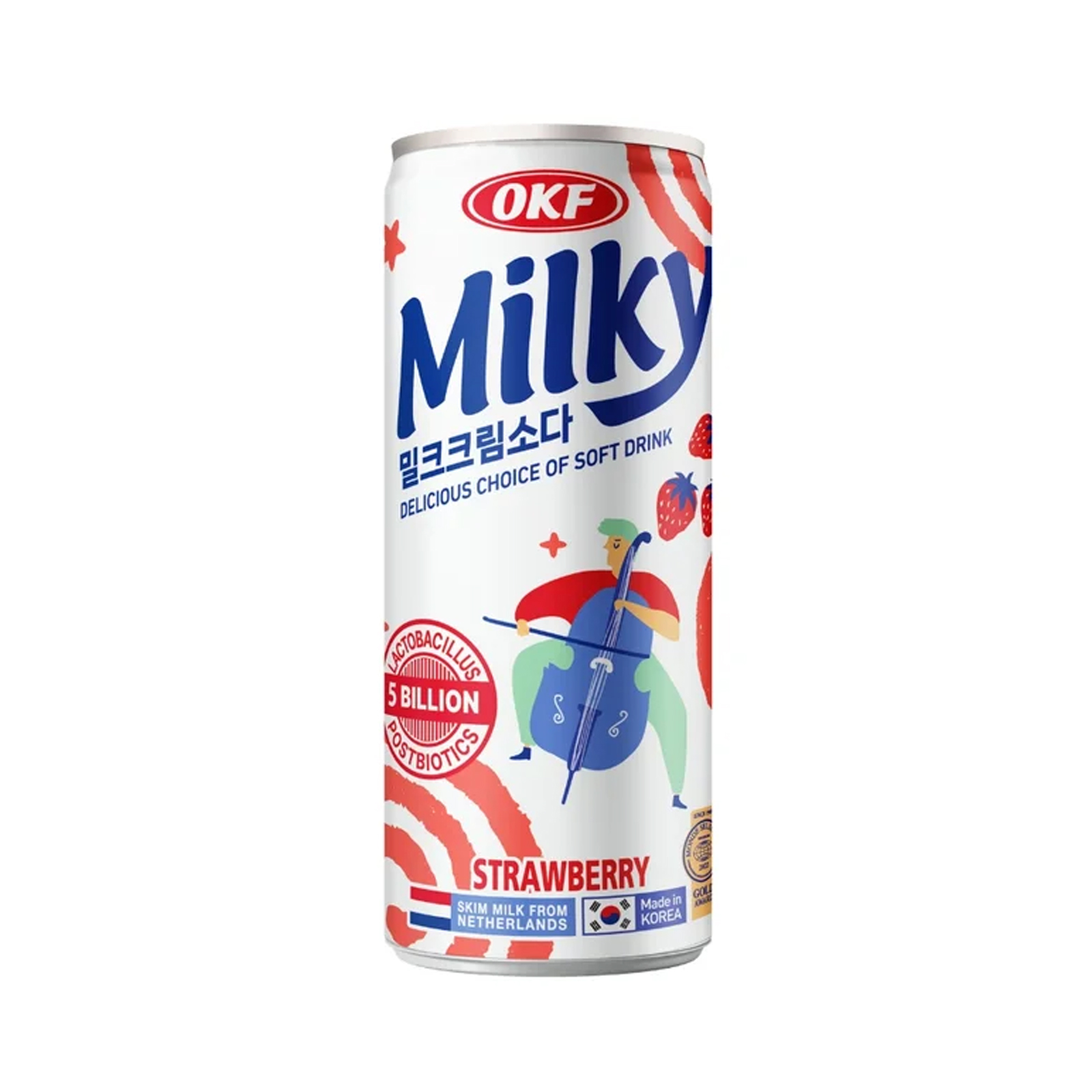 Sparkling Drink Milky Strawberry Milk Flavor  250gr/250ml
