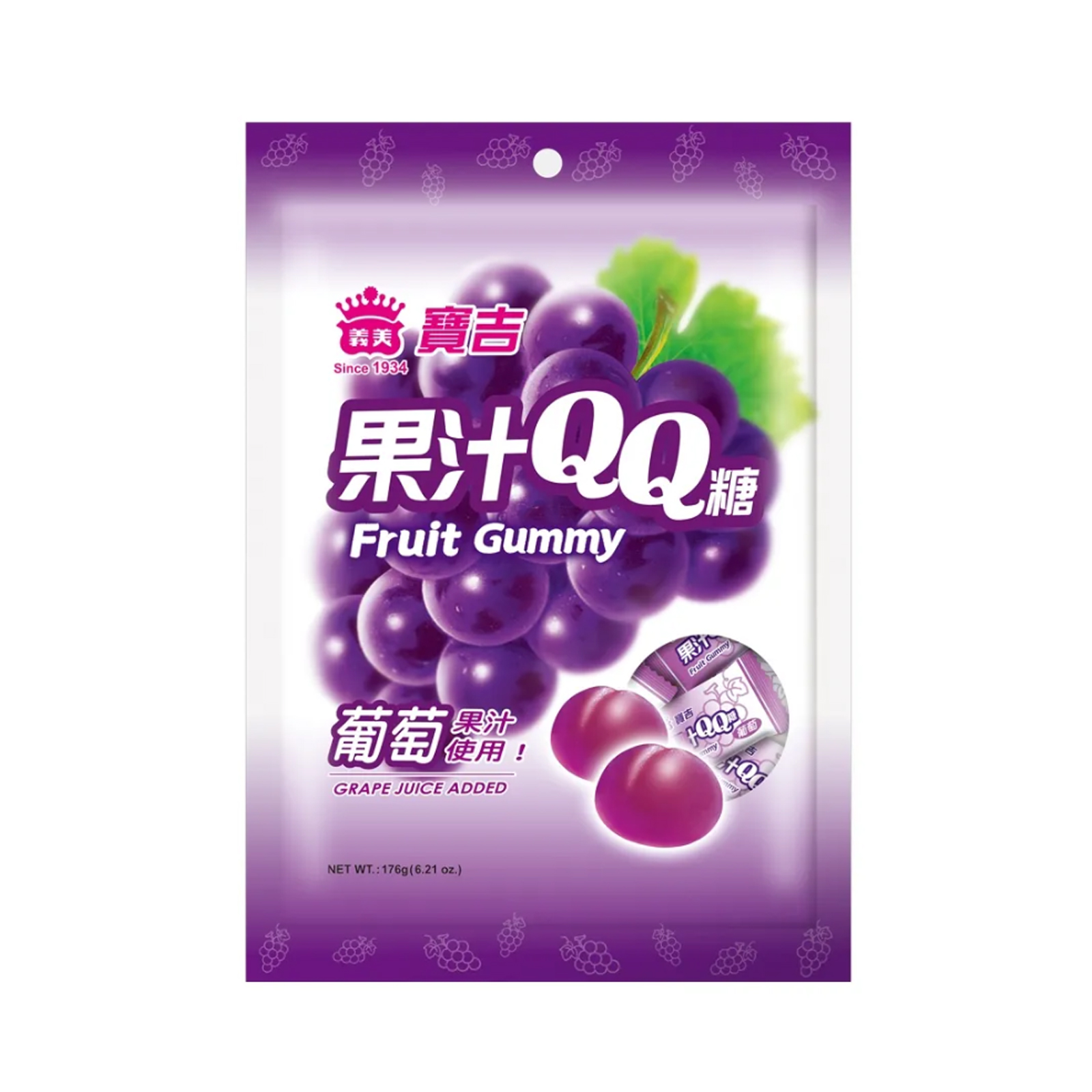 Fruit Gummy Grape Flavor 88gr
