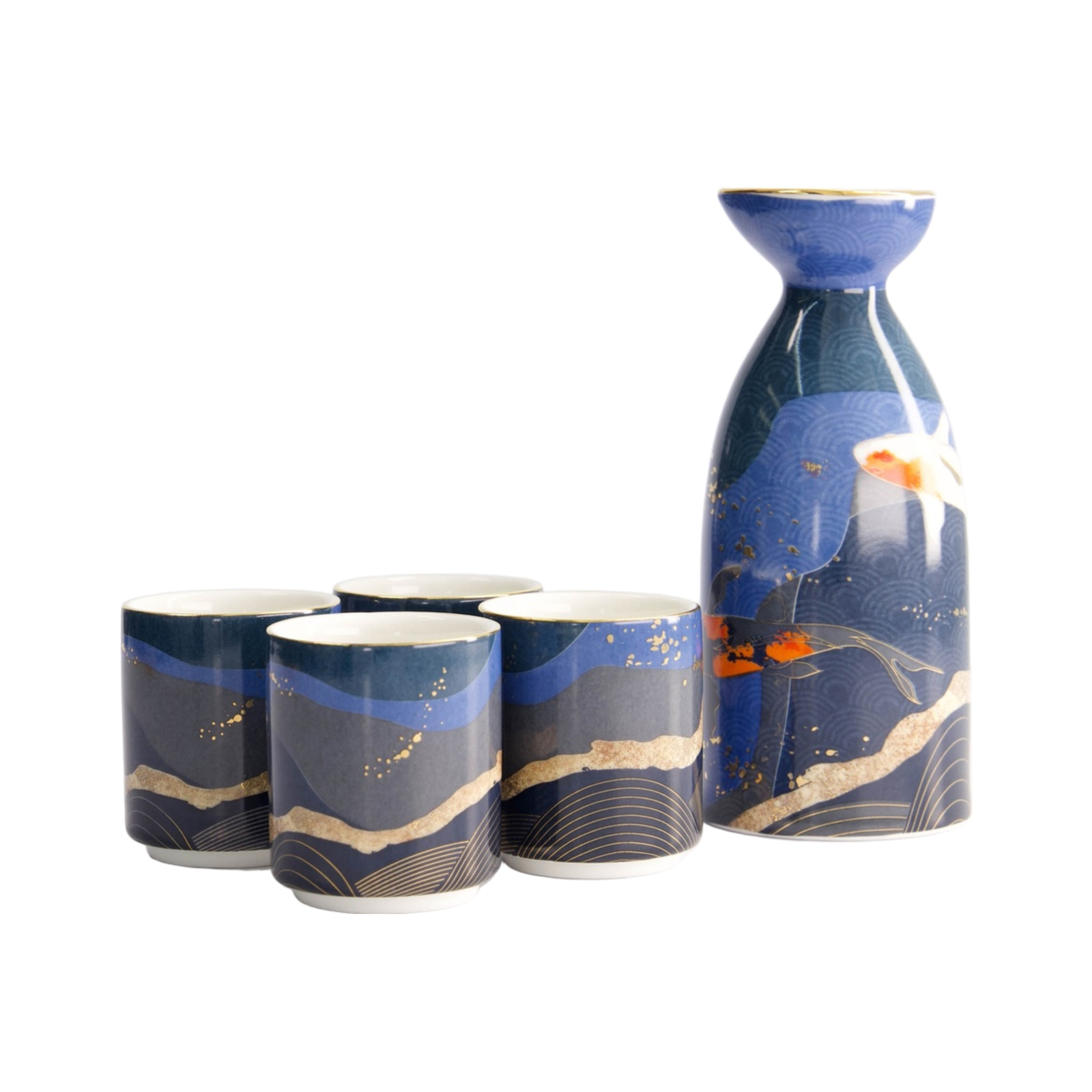 Sake Set Kawaii Koi 120/50ml 1set