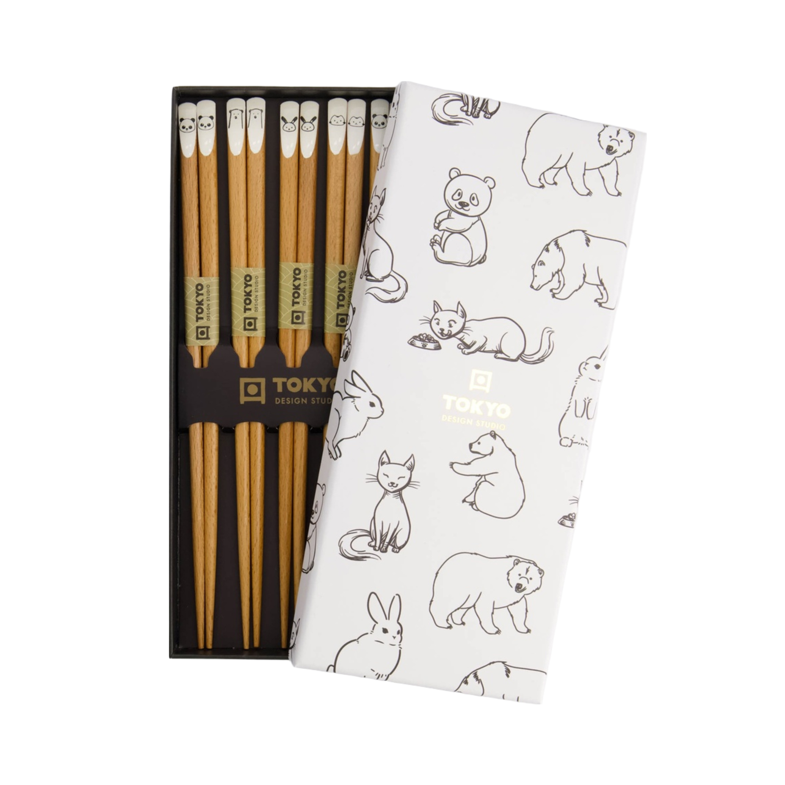 Chopstick Giftset/5 Mix Animals 1set