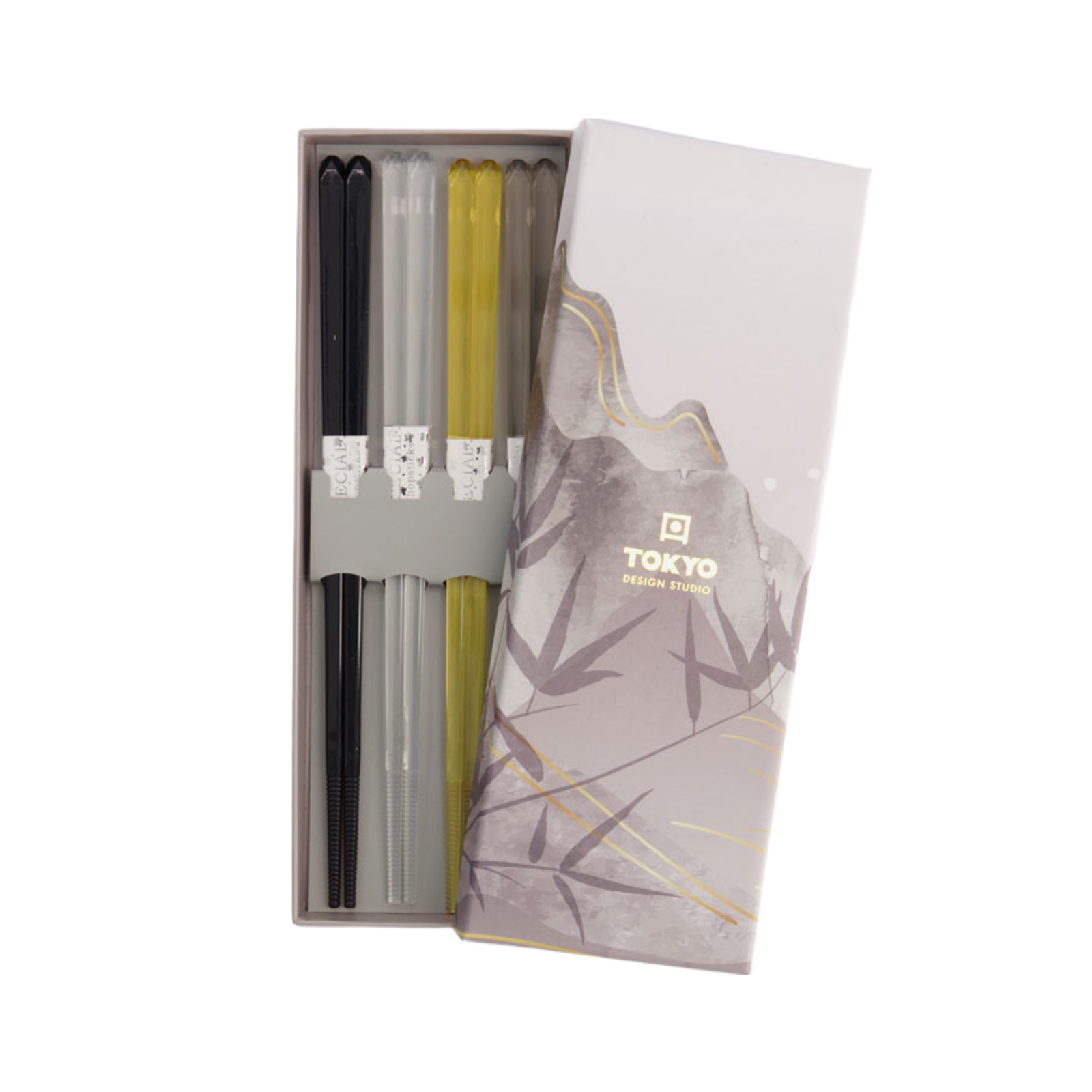 Chopstick Giftset/4 Acrylic Brown 1set